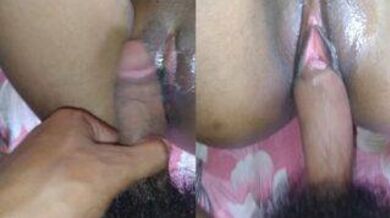 Hairy big cock fucks his gf virgin pussy