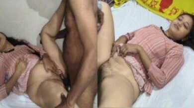 College girl fucks with her boyfriend in hotel room