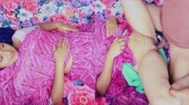 Pink saree Indian bhabhi fucks with her nephew