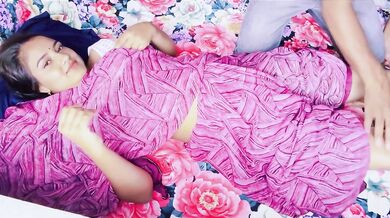 Pink saree Indian bhabhi fucks with her nephew