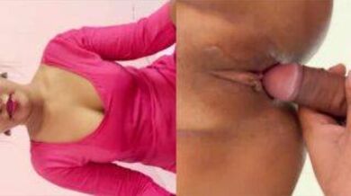 Indian newly married passionate sex with pink dress