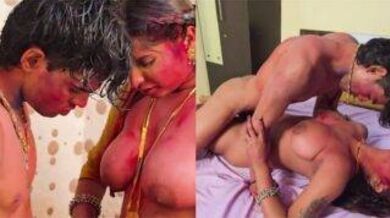 Indian couple holi hardcore sex
