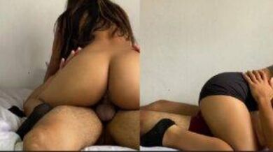 Dusky ass American slut girl rides stranger cock in motel room