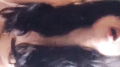 Facial expression of Indian MILF getting doggy sex