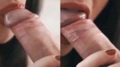 Canadian girlfriend sucks BF long dick (feels like she sucks you)