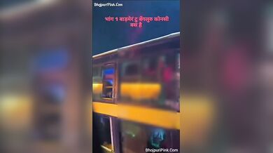 Indian couple spotted fucking in running Bus