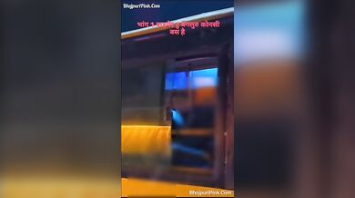 Indian couple spotted fucking in running Bus