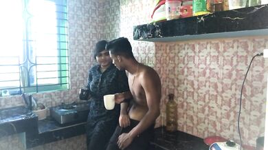 Fucking my step-sister in Kitchen who made me coffee