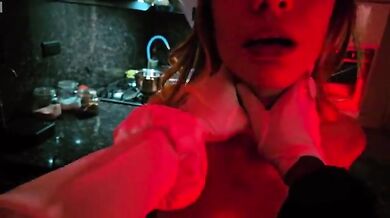 Halloween clown fucked Natalia Alvarado in Balcony