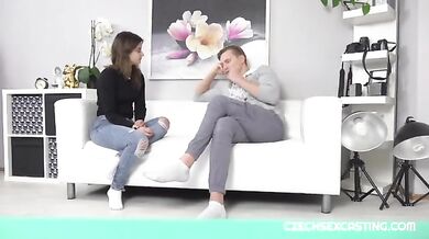 Cute Newbie girl sucks dick on casting audition