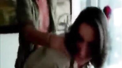 Office manager lady getting screwed while on client call