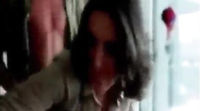 Office manager lady getting screwed while on client call