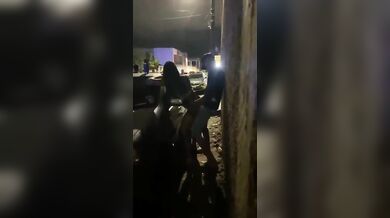 Brazilian outdoor fucking with stranger girl after Party