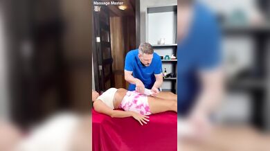 Jasmine Sherm intimate massage session makes her and you horny & relax