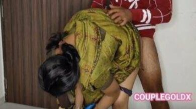 Apartment maid fucked in Saree on floor