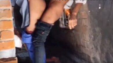 College guy from next class fucked in Store room