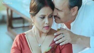 Yoga in saree turned into father-in-law fuck adventure