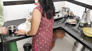 Bhabhi fucked in standing position in Kitchen