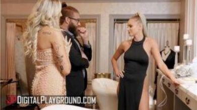 Sexy blonde at the horny sex party