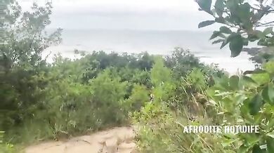 Friends fucked during hiking exposing boobs