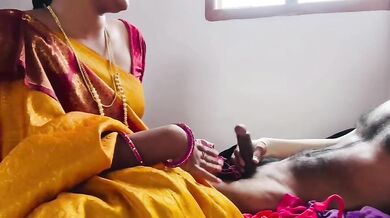 Homely tamil aunty fucks with nephew