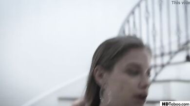 Shy teen fucks in front of her friends