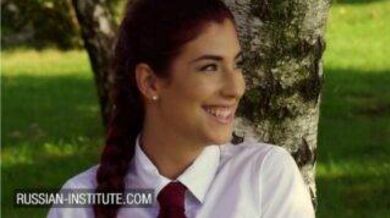 Fortunate guy's outdoor threesome with two schoolgirls