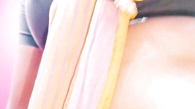 Telugu dusky aunty grabs her stepson's cock