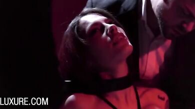 Men gangbang a kinky whore in BDSM