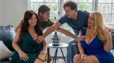 Horny guys swap their stepmoms and fuck