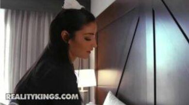 Two horny maids take a huge dick of a guy