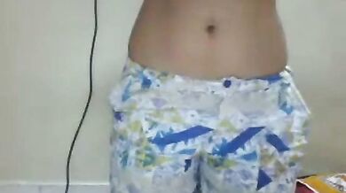 Indian Bhabhi shows her boobs on a webcam