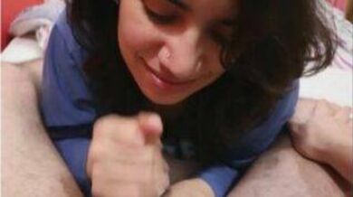 Indian girl deep blowjob and cum swallowing