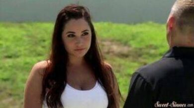 Busty stepdaughter seduces her stepdad