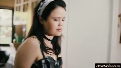 BF abuses his blonde GF in a brothel house