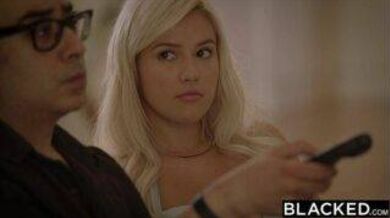 Cheating blonde takes her first BBC