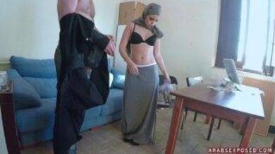 Arab maid sucks a British dick for money