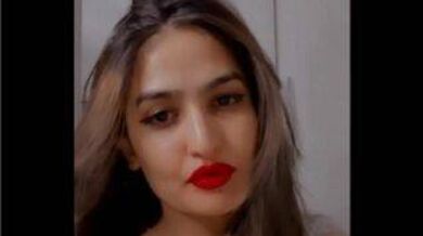 Indian girl shows her naked boobs on a live webcam