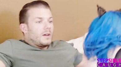 A stepsister turns into a pussycat for her stepbrother's dick