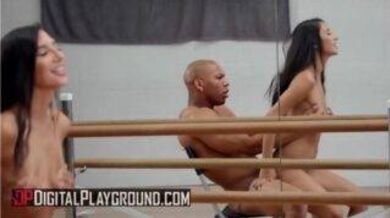 Russian lady watches her black assistant fucking a dancer