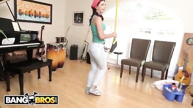 The dirty owner offers some money to his maid to get fuck