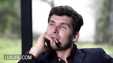 A cuckold sees his wife plays submissive to his boss