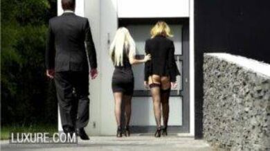 A driver fucks his boss and a whore in a hot threesome