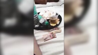 Two drunk girls turn lesbian in front of their BFs