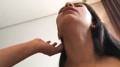 NRI Indian girl serves her client in a hotel room