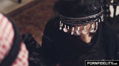 Arab husband punishes his slut wife for driving his car