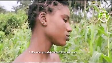 Dirty African slut fucks her friend on her farm