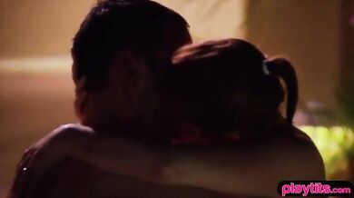 Amateur couple's first swinging experience in a swingers hotel