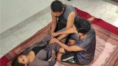 Two men fucked a girl together