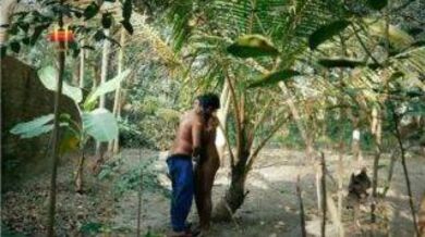 Indian couple fucked in the park